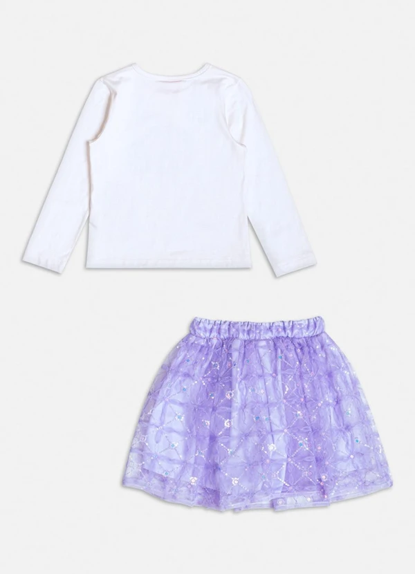 Momi - Conjunto de Tule La Vie Est Belle Strass Lilás 2