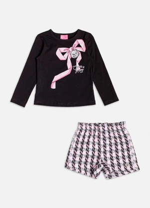 Momi - Conjunto de Tweed com Strass Preto - MOMI