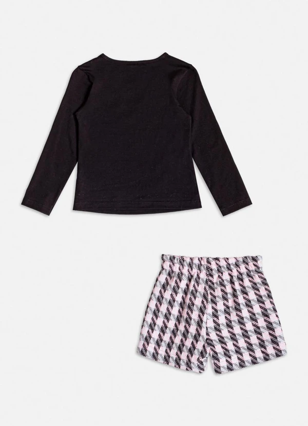 Momi - Conjunto de Tweed com Strass Preto 2