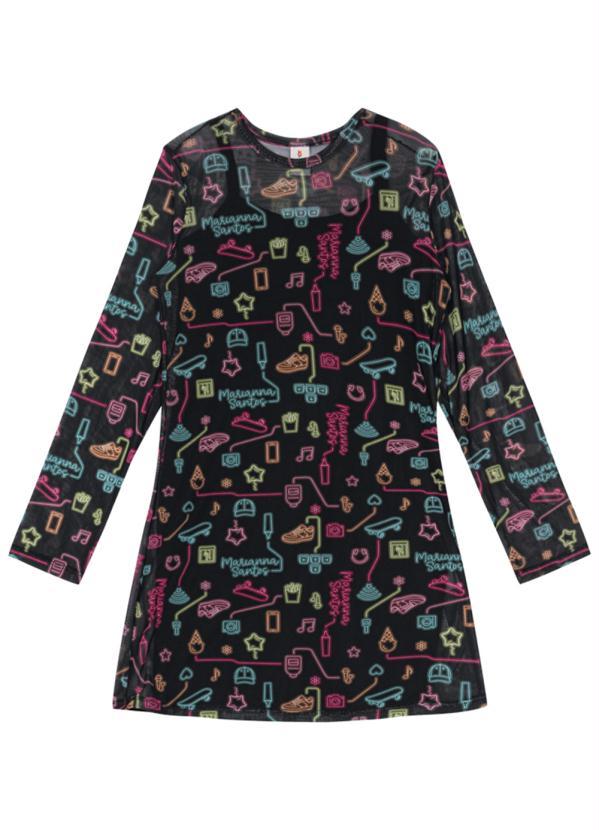 Brandili - Conjunto de Vestidos Infantil Menina Preto 2