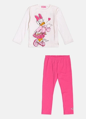 Momi - Conjunto Disney Infantil Manga Longa da Daisy Duck - MOMI