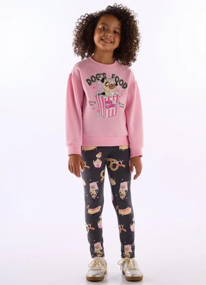 Quimby - Conjunto Dog'S Food Blusão Legging Azul - QUIMBY