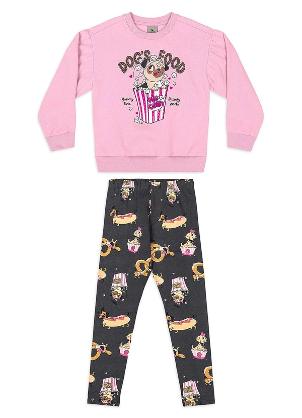 Quimby - Conjunto Dog'S Food Blusão Legging Azul 2