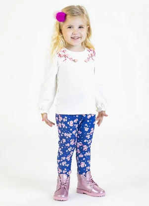 Soft Bonni - Conjunto em Cotton e Malha Lixada Branco - SOFT BONNI