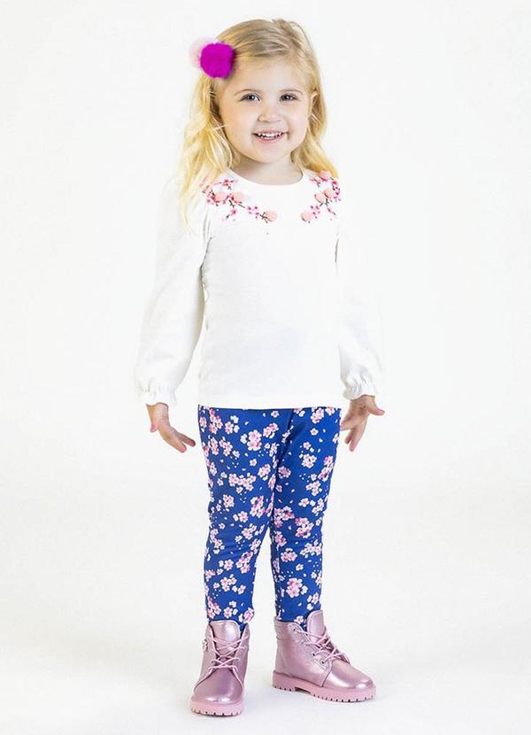 Soft Bonni - Conjunto em Cotton e Malha Lixada Branco