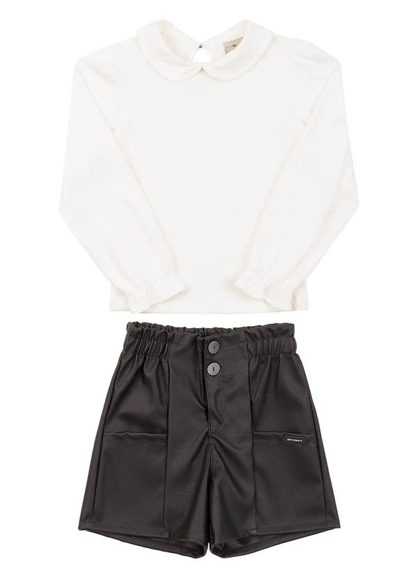 Soft Bonni - Conjunto em Courino e Malha Essence Branco 3