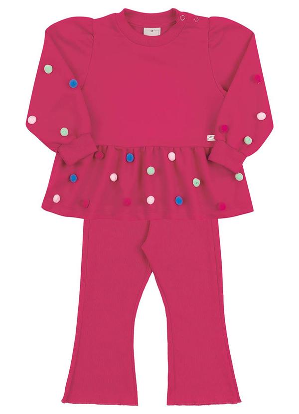 Soft Bonni - Conjunto em Moletinho e Punho Rosa 3