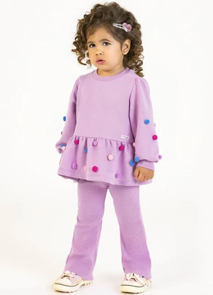 Soft Bonni - Conjunto em Moletinho e Punho Roxo - SOFT BONNI