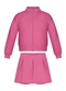 Alakazoo - Conjunto em Moletom com Saia e Jaqueta Rosa - variação: Rosa