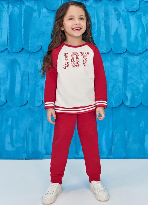 Nanai - Conjunto em Moletom Infantil Menina Bege