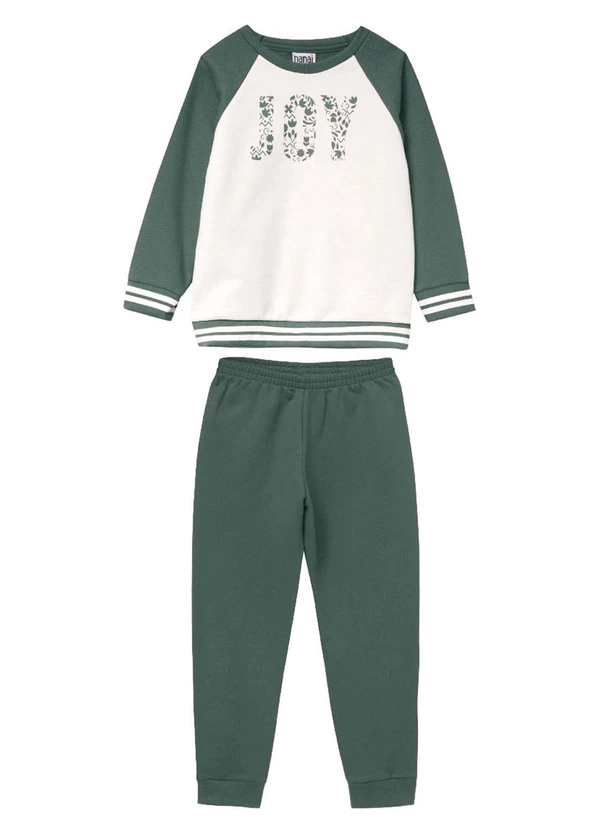 Nanai - Conjunto em Moletom Infantil Menina Verde