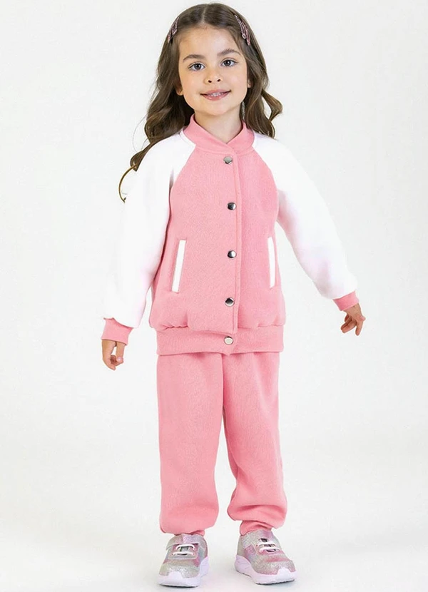 Soft Bonni - Conjunto em Moletom Rosa