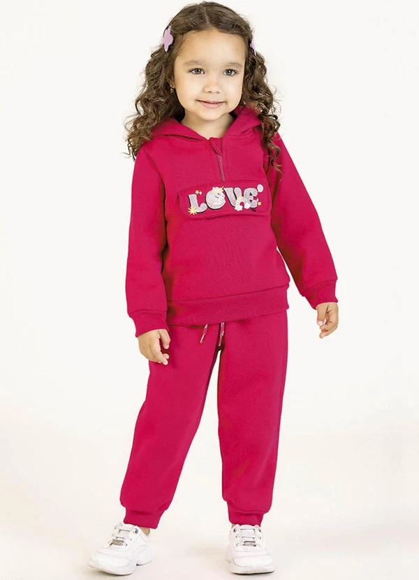 Soft Bonni - Conjunto em Moletom Rosa