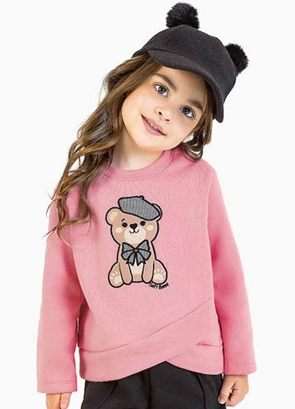 Soft Bonni - Conjunto em Moletom Rosa