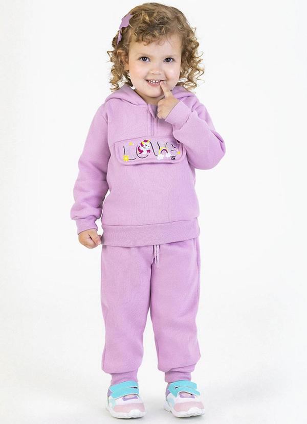 Soft Bonni - Conjunto em Moletom Roxo