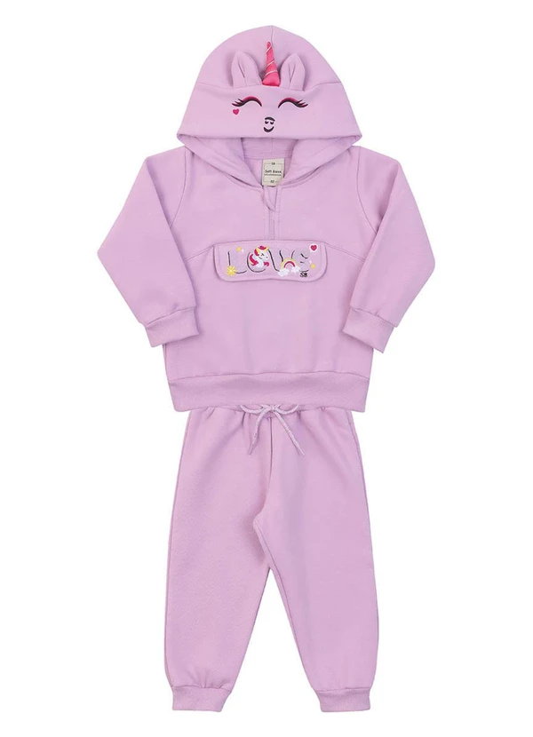 Soft Bonni - Conjunto em Moletom Roxo 2