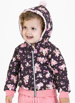 Soft Bonni - Conjunto em Tactel Pelo e Moletom Preto - SOFT BONNI