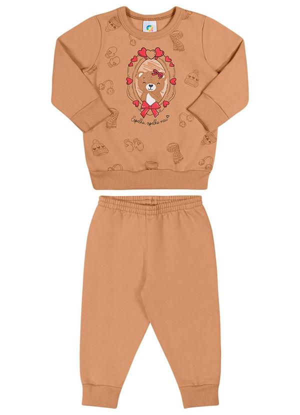 Alenice - Conjunto Espelho Ursinho Menina Marrom 2