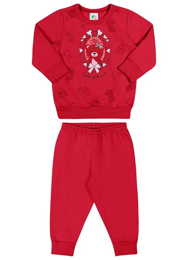Alenice - Conjunto Espelho Ursinho Menina Vermelho