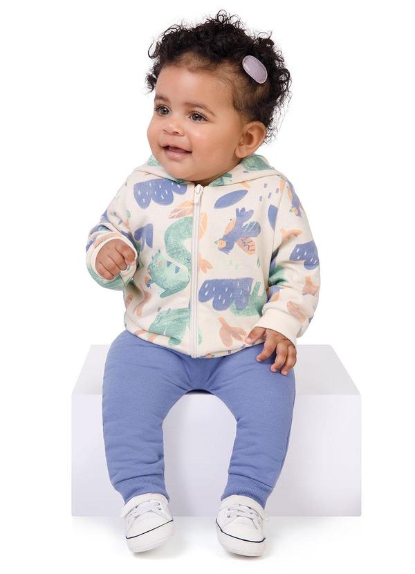 Malwee Kids - Conjunto Esquilo em Moletom Saruel Roxo