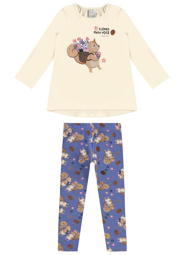 Malwee Kids - Conjunto Esquilo Mullet Menina Bege