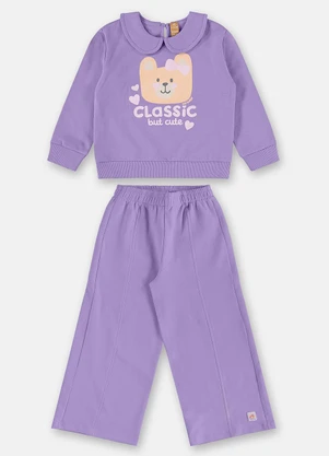 Up Baby - Conjunto Estampa Ursinho Roxo - UP BABY