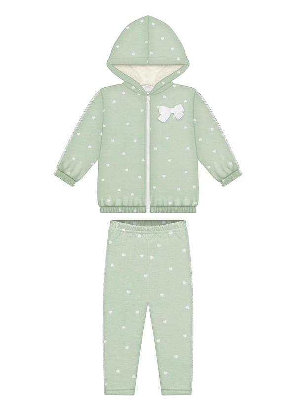 Alakazoo - Conjunto Estampado com Capuz Forrado Verde 2