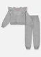Abrange - Conjunto Felpado Infantil Menina Shine Cinza - variação: Cinza