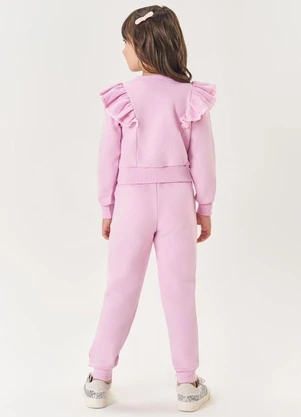 Abrange - Conjunto Felpado Infantil Menina Shine Rosa - ABRANGE