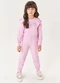 Abrange - Conjunto Felpado Infantil Menina Shine Cinza - variação: Rosa
