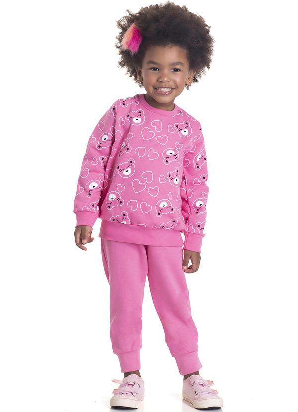 Sempre Kids - Conjunto Feminino Bear Cute Rosa 