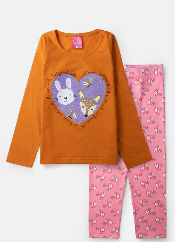 Laluna - Conjunto Feminino Best Friends Laranja 2