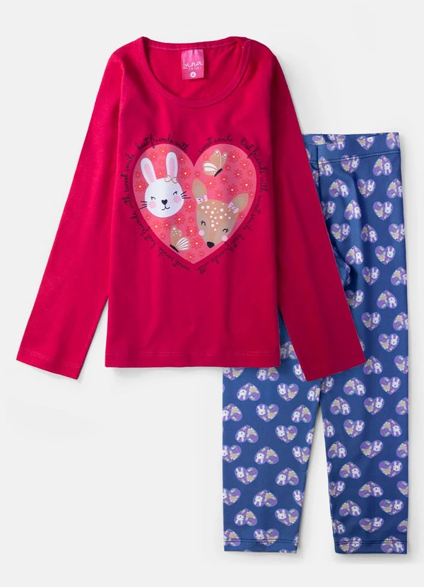 Laluna - Conjunto Feminino Best Friends Pink