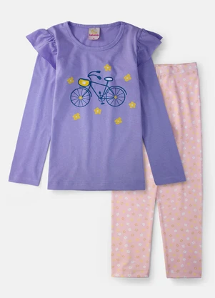 Laluna - Conjunto Feminino Bicicleta Lilás - LALUNA
