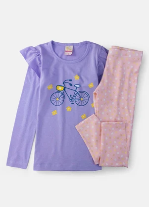 Laluna - Conjunto Feminino Bicicleta Lilás - LALUNA
