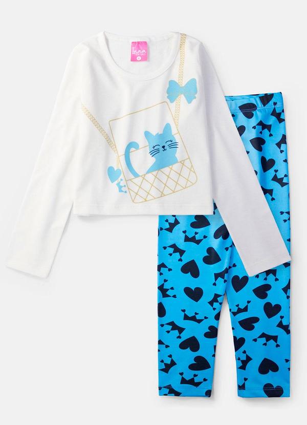 Laluna - Conjunto Feminino Bolsa Gatinha Creme 1