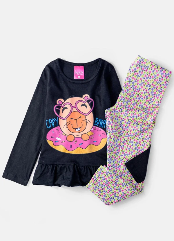Laluna - Conjunto Feminino Capybara Preto 2