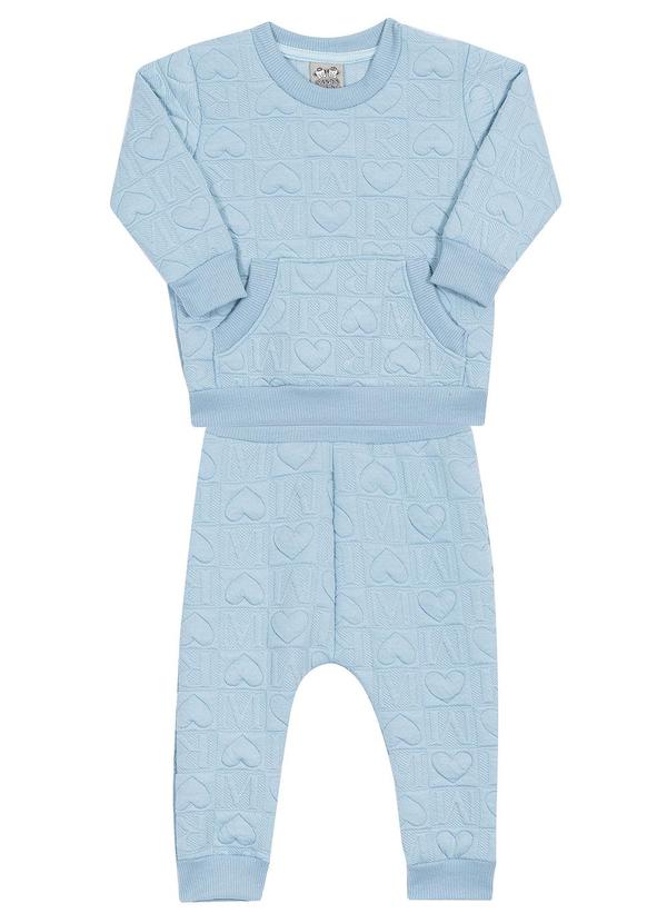Randa Mundu - Conjunto Feminino Casaco/Calça Matelasse Azul