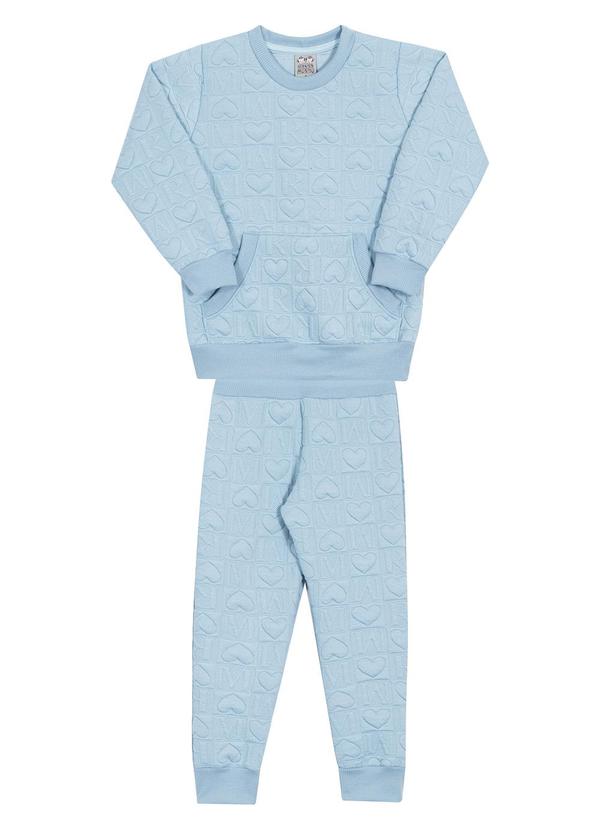 Randa Mundu - Conjunto Feminino Casaco/Calça Matelasse Azul 1