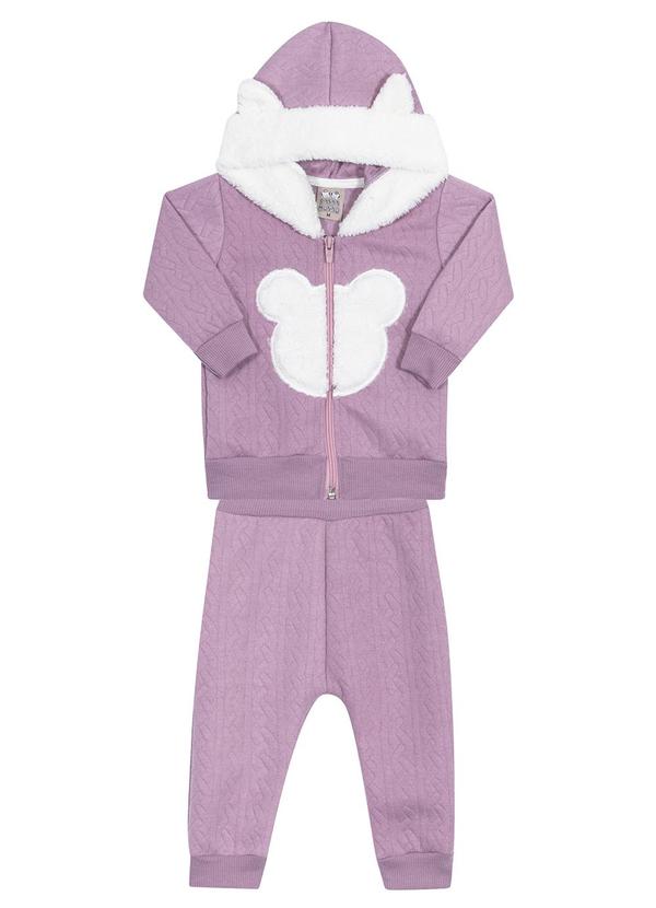 Randa Mundu - Conjunto Feminino Casaco/Calça Matelasse Roxo