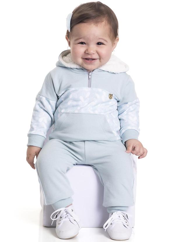 Randa Mundu - Conjunto Feminino Casaco/Calça Mole Azul