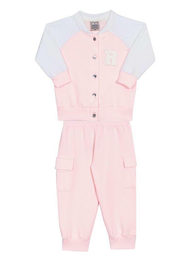 Randa Mundu - Conjunto Feminino Casaco/Calça Mole Branco