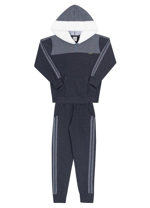 Randa Mundu - Conjunto Feminino Casaco/Calça Mole Cinza