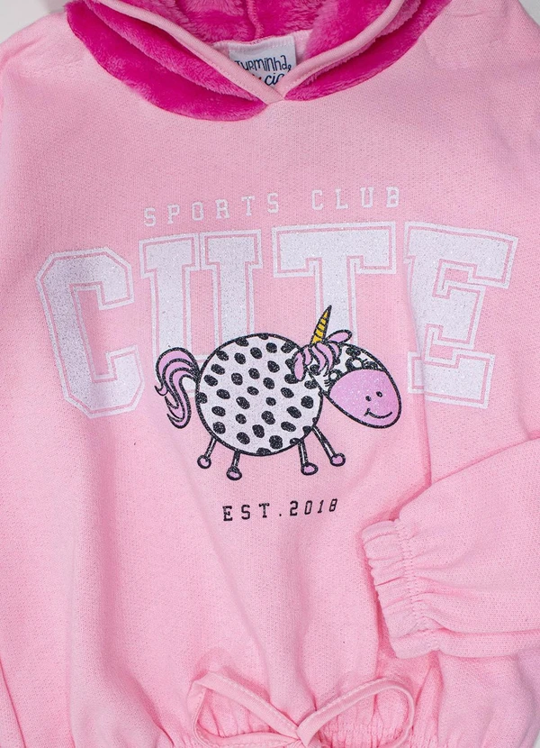 Turminha - Conjunto Feminino Casaco e Legging Rosa 4