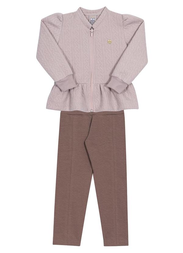 Randa Mundu - Conjunto Feminino Casaco Matelasse Corda Marrom 2