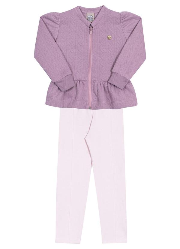 Randa Mundu - Conjunto Feminino Casaco Matelasse Corda Roxo