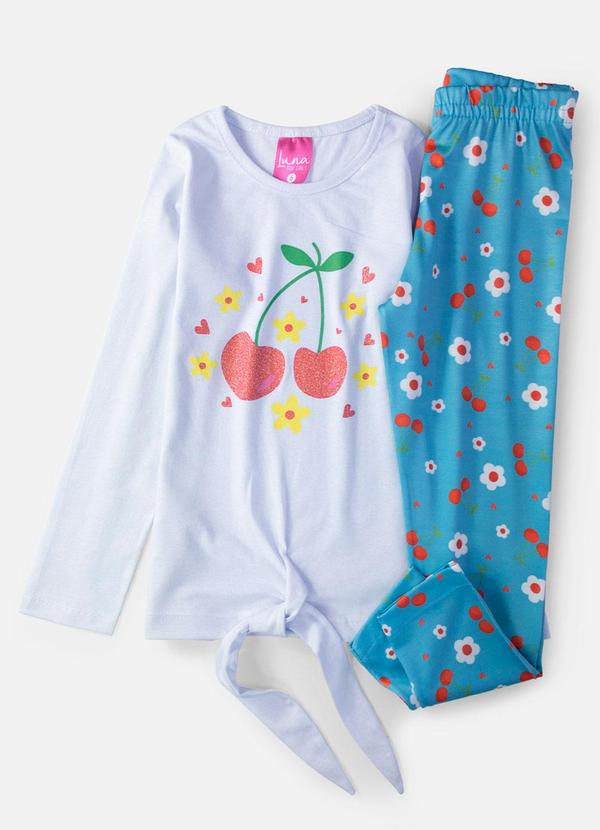 Laluna - Conjunto Feminino Cerejinhas Branco 2