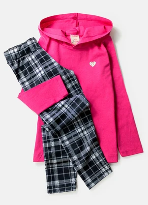 Laluna - Conjunto Feminino Coração Pink - LALUNA