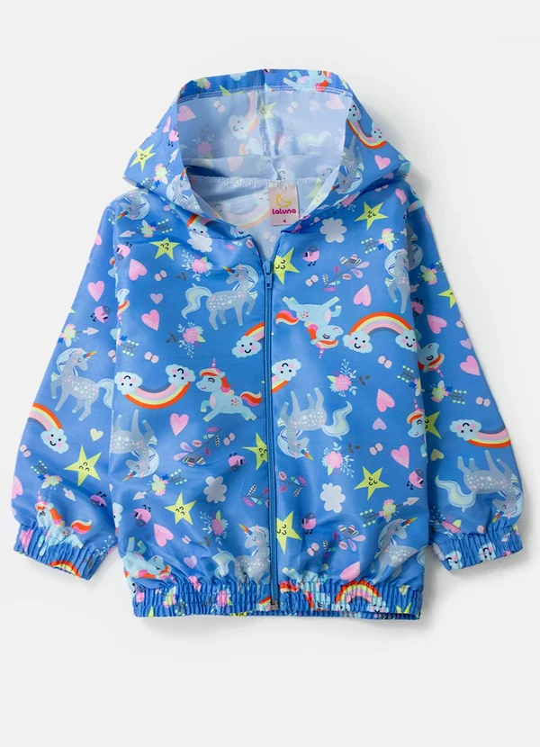 Laluna - Conjunto Feminino Corta Vento Arco Íris Azul 3