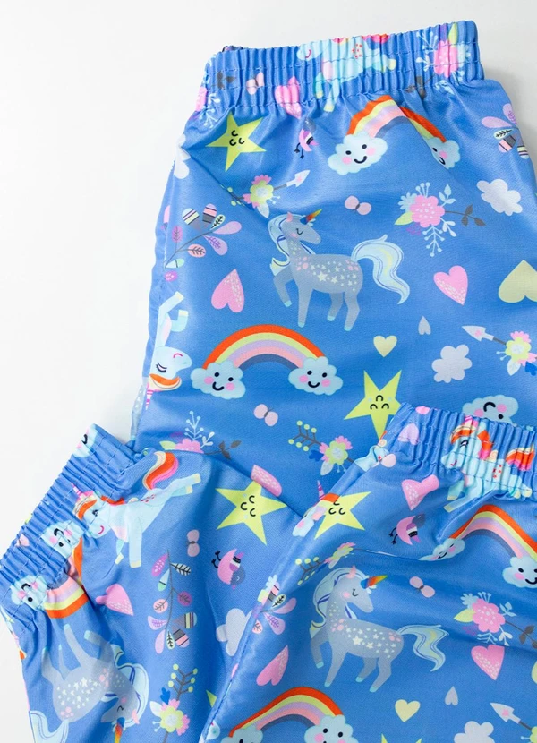 Laluna - Conjunto Feminino Corta Vento Arco Íris Azul 6